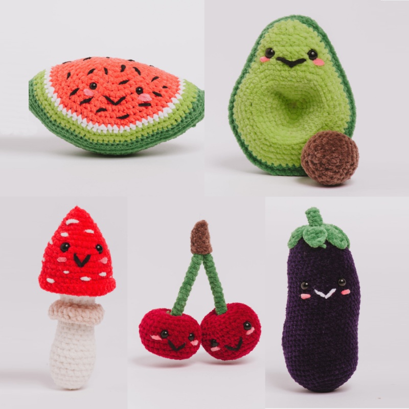 Happy Chenille Book 2 (Fruit & Veg) Amigurumi Crochet Patterns Sirdar